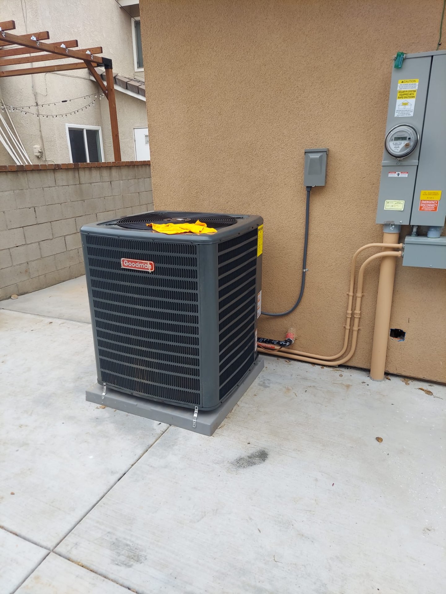 Recent residential AC installation by 1st Choice Air Solutions